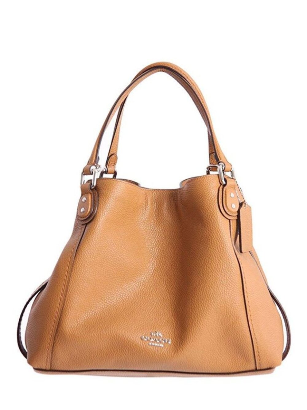 Like New Coach Edie Brown Leather Shoulder Bag Purse